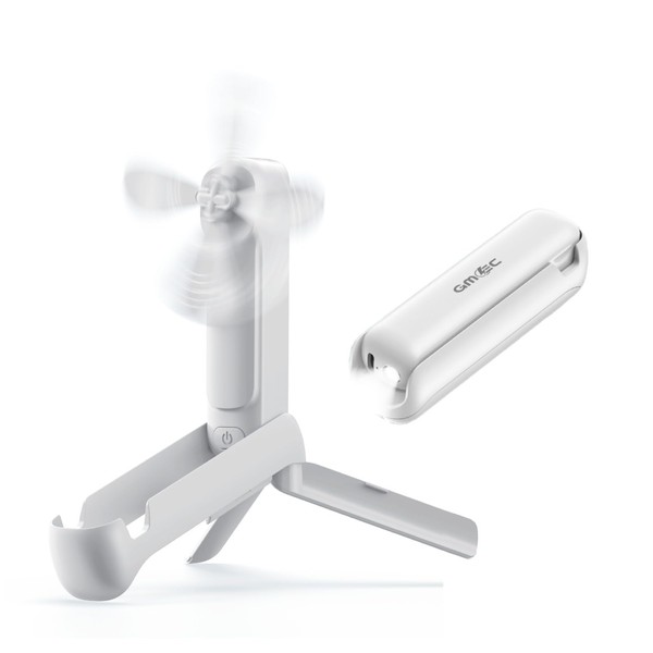GMEC 3-in-1 Mini Handheld Fan with Phone Holder & Desk
