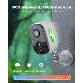 Mysight Security Cameras Wireless Outdoor, Battery Powered WiFi Cameras for Home Security, 2K Color Night Vision, AI Motion Detection, IP66 Waterproof,2-Way Talk,SD/Cloud Storage (1 Pack)