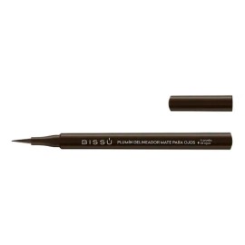 Plumín Delineador Para Ojos Mate Bissu Color Café