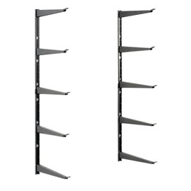 Heavy Duty Lumber Storage Rack by Delta Cycle, Holds Up to 800 lbs - Easy to Install Wood Storage Rack with Fully Adjustable Arms - Steel Construction Storage Solution for Garage, Basement & Pantry