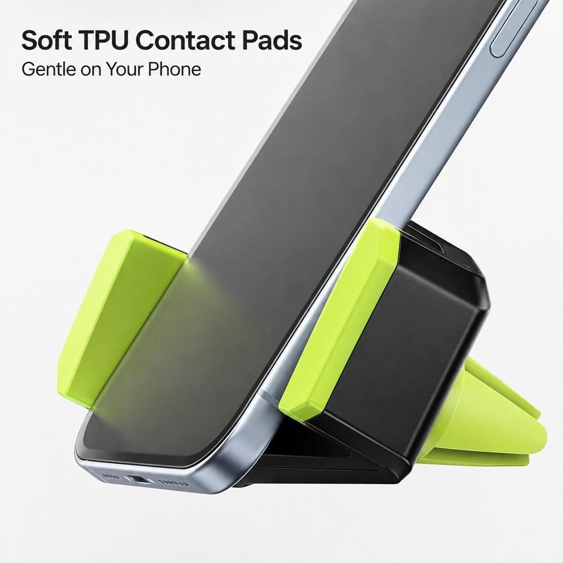 Car Phone Holder for Navigation – Green Air Vent Mount