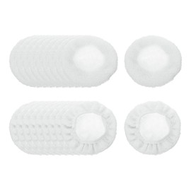 HARFINGTON 10pcs Car Polisher Bonnet Buffing Pad Lamb's Wool Polishing Buffing Pad Cover for 7"-8" Car Buffer Bonnets Polisher, White