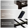 Feonase Queen Size Metal Bed Frame with Faux Leather Button