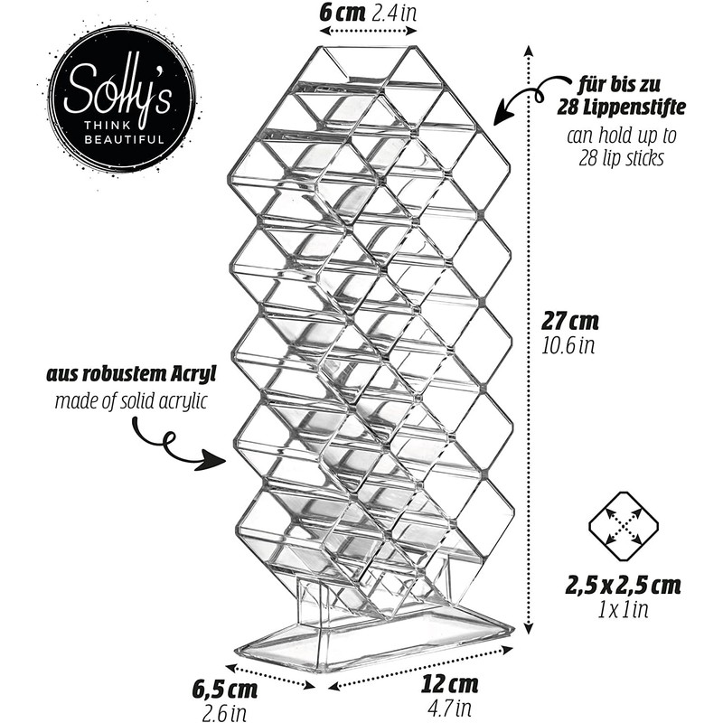 Solly ́s Sarah Acrylic Lipstick Display Organiser