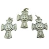 Silver Tone Rosary Part 4-Way Cross with Holy Dove Center