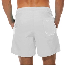 Viosea Mens Swim Trunk See Through Board Shorts Without Liner Beach Shorts Quick Dry Swimming Trunks for Beach Volleyball