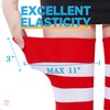 Kayhoma Extra Long Cotton Stripe Thigh High Socks Christmas Sytle