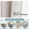 Linen Blackout Curtains 96 Inches Long 100% Absolutely Blackout Thermal