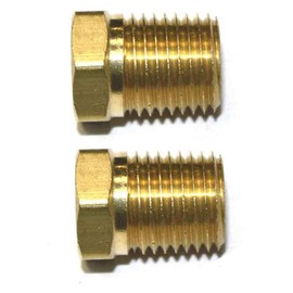 GULUANT 2 Pack Replacement 1/4 Inch NPT Male x 1/8 Inch NPT Female Brass Hex Bushing Reducer for Interstate Pneumatics FB402