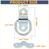 Jamiikury 4Pcs D-Ring Tie Down Anchors, 1/4 Inch Silver Tie