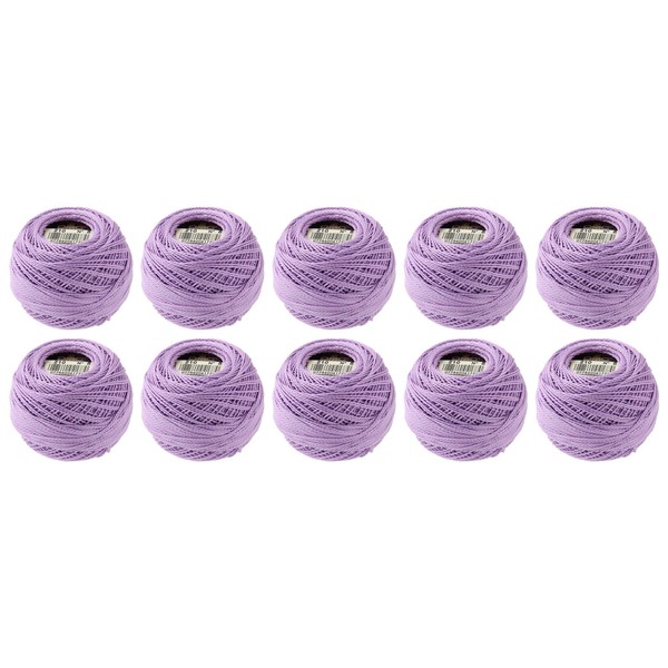 DMC コットンパール 刺繍糸 8番糸 長さ80ｍ 10玉入 #210 パープル系 DMC116-8B