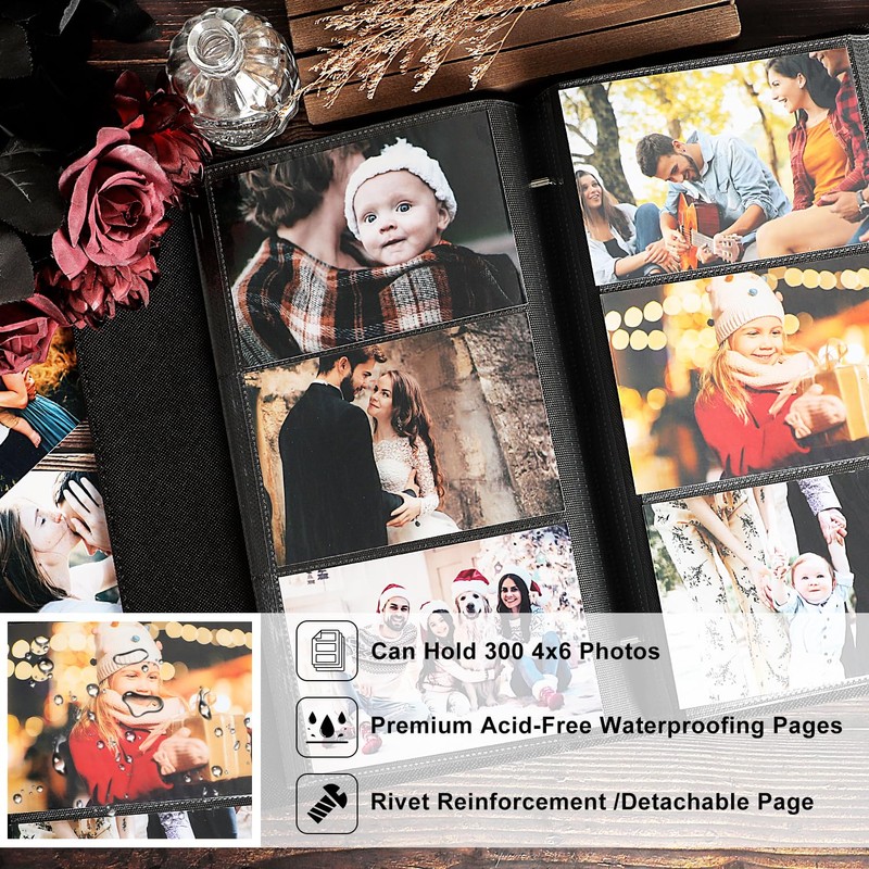 Ywlake Photo Album 10 x 15 300 cm Leather Fabric