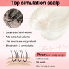 Flufymooz Real Human Hair Toppers for women, 10 Inch Clip