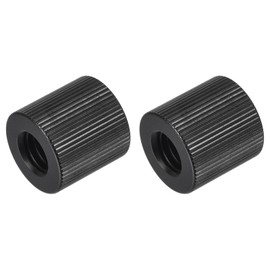 MECCANIXITY Mic Stand Adapter 1/4-20 Female to 3/8-16 Female Camera Screw Thread Adapter for Microphone Tripod Stand Black 2 Pcs