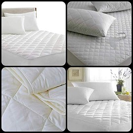 Quilted Microfiber Waterproof Hotel Quality Supersoft Anti Dustmite, Absorbent, Breathable & Fitted (Double)