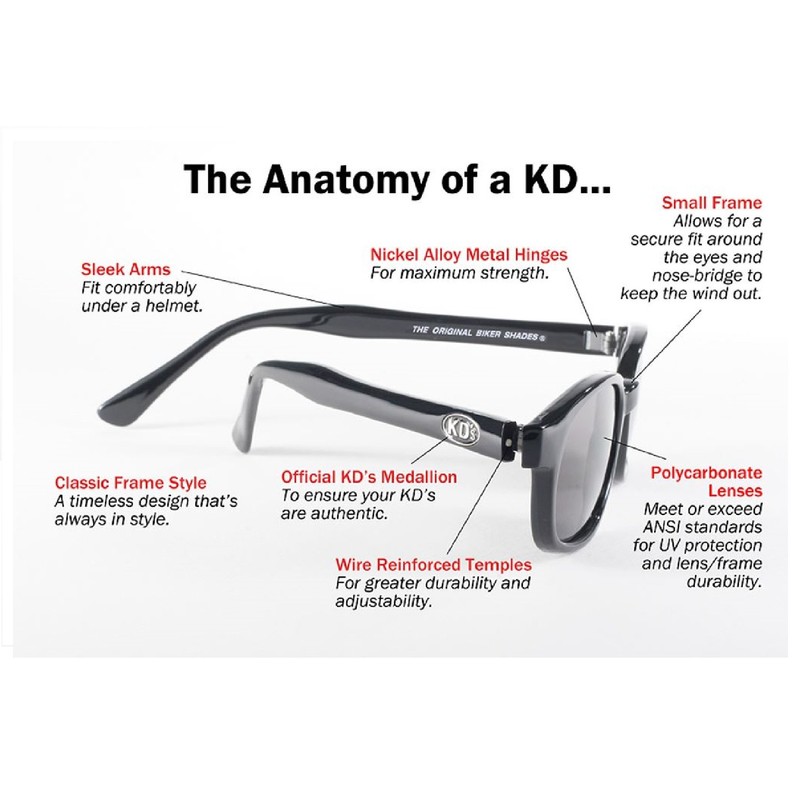 Original X-KD's Biker Sunglasses (POLARIZED GREY) XKDs as worn by