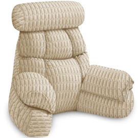 FXXUDVNIIN Back Pillow for Bed Sitting Up: Reading Pillow with 9.4" Height Armrest-Bed Pillow for Sitting up & TV Pillows for, Play Games, Working & Relaxing, Comfort Support for TV/Reading