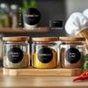 Kuocodall 245 Spice Jar Labels - Round Preprinted Minimalist Waterproof
