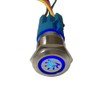 ESUPPORT 12V Car Vehicle Blue LED Light Interior Push Button