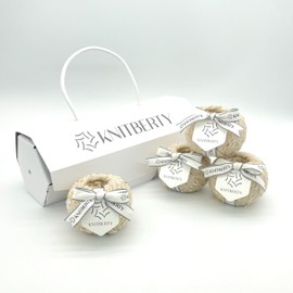 Knitberty Starry Fancy Premium Soft Sparkle Superfine Merino Wool Yak Polyester Blend 4 Ply DK Yarn for Knitting Crochet Multicolor 200G (Beige Sky, 200G)