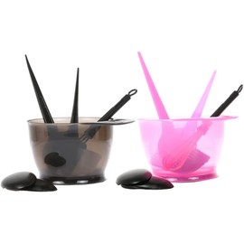 FRCOLOR 5piezas Kit Cuidado Del Cabello De Incluye Recipiente Para Permanente Peine Orejeras y Cepillo Herramientas Para Teñir El Cabello Para Uso Salón Hogar y Escuela