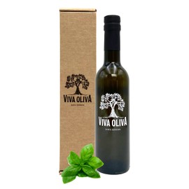 Viva Oliva Viva Oliva Basil Infused Olive Oil - 375ml (12.7 oz) - Premium Quality - Made with 100% Natural Ingredients - Gourmet Olive Oil - Great for Marinades, Dressings & Dipping