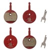 Dymoece 2 Sets Organic Resin Bicycle Disc Brake Pads for
