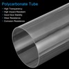 sourcing map Plastic Pipe Rigid Polycarbonate Round Tube Clear 3