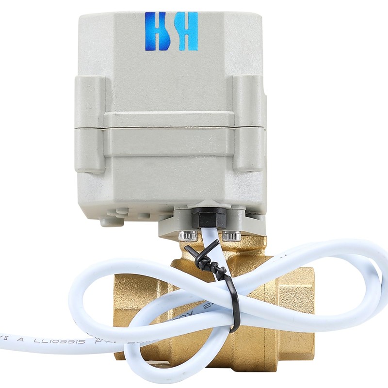 HSH-Flo 1/2" 110-230VAC Brass 2 Way NPT Auto Return Position
