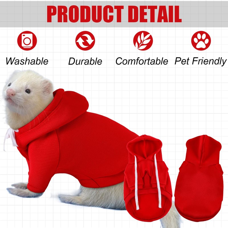 Foaincore 6 Pcs Ferret Clothes Accessories, Include Ferret Harness and