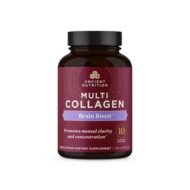 Ancient Nutrition Collagen Protein Brain Boost, Collagen Protein Capsules Brain Supplement for Reduced Joint Discomfort, Healthy Skin and Nails, 90 ct