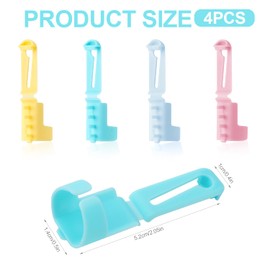 4pcs Yarn Guide Ring Crochet Knitting Tool, 4 Colors Finger Crochet Ring Plastic Yarn Guide Finger Tension Rings with Adjustable Open Yarn Separated Tools for Crocheting DIY Crafts Accessories