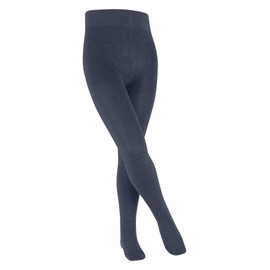 FALKE Unisex Children's Family Tights Breathable Sustainable Organic Cotton Opaque with Comfort Waistband Non-Slip Durable Flat Seam for Pressure-free Toe Pack of 1, Blue Dark Blue Melange 6688
