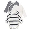 Petit Bateau Unisex Baby Long-Sleeved Bodysuit for Newborns (Pack of