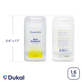 Dukal Dawn Mist Stick Deodorant, Fresh Scent 1.6 oz. Clear (Pack of 6)