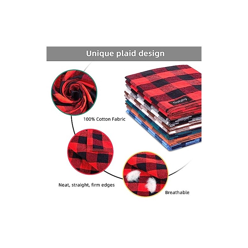 Pañuelo para perro grande, color azul, negro, estampado a cuadros,