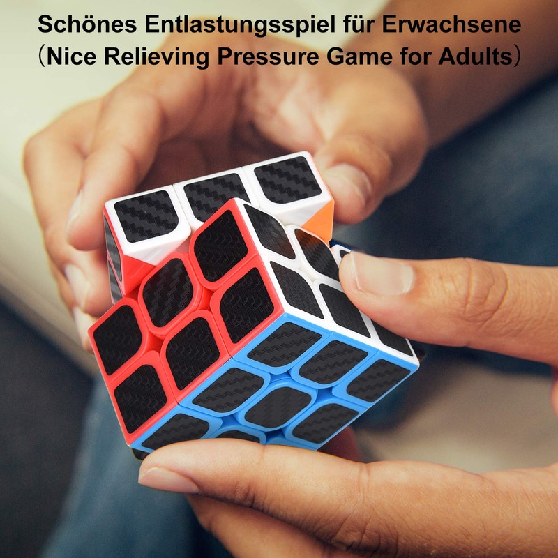 DealKits Rubik's Cube x 2, Magic Speed Cube 3x3, Stress