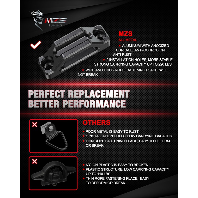 MZS Tie Down Anchors Bed Cleats T Slot Nuts Compatible