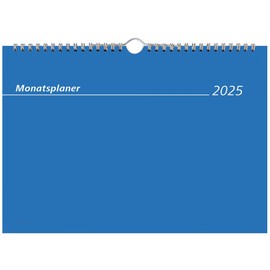 Zettler - Monthly Appointment Calendar 2025 White, 29.7 x 21 cm, Desk Calendar with 1 Month on 1 Page, Two-Month Overview, Plenty of Space for Notes, Wire Binding and German Calendar