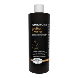 Furniture Clinic Leather Cleaner | Non-Toxic | Removes Dirt & Grime | All-Purpose Cleaning Solution for Couches, Car Seats, Purses, Shoes & Saddles | Restores All Leather Types | 17oz / 500ml