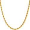 LIFETIME JEWELRY 24k Real Gold Plated 4mm Rope Chain Necklace