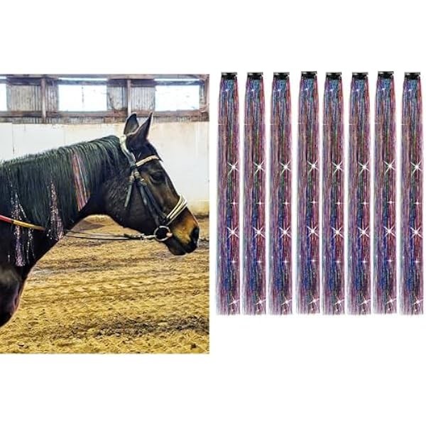 Dielianyi Horse Bling Accessory Mane and Tail Bling Pony Hair