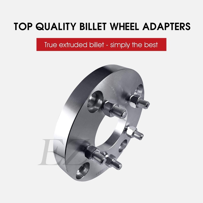 EZAccessory 2 Wheel Adapters 5x4.5 to 4x156 Thickness 1 Inch