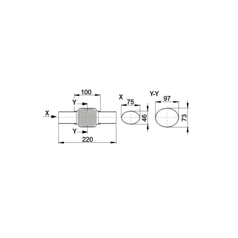 Ernst 464147 Flexible Pipe, exhaust system