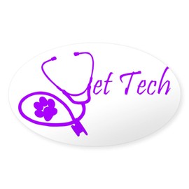 CafePress Vet Tech Stethoscope Design Sticker Oval Car Bumper Sticker