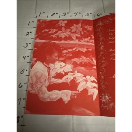 Vintage Merry Christmas Card Sister Woman  Black African Beautiful Message Gloss