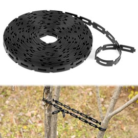 UCandy 29 FT Plastic Chain Lock Tree Tie, 1/2" Wide Adjustable Tree Support Straps for Staking Flexible Reusable Cable Plant Tree Ties for Leaning Tree Garden Accessories