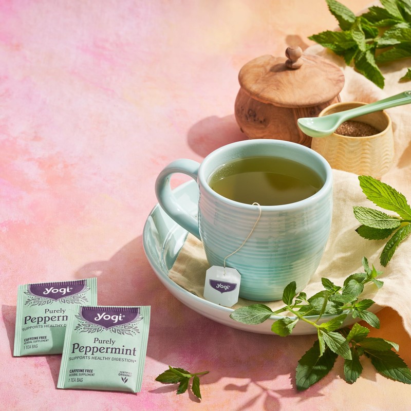 Yogi Purely Peppermint Tea 16BAGS NET WT 0.85OZ (24G)
