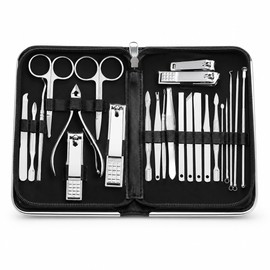 26-Piece Manicure Set for Nail and Cuticle Care – Stainless Steel Grooming Tools for Home Pedicure and Personal Care
