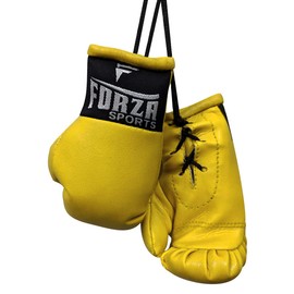 Forza Sports 3.5" Lace Up Mini Boxing Gloves, Realistic Design and Miniature Training Glove Detail Looks Great Hanging on a Car Rearview Mirror, Gym Bag, and Backpack